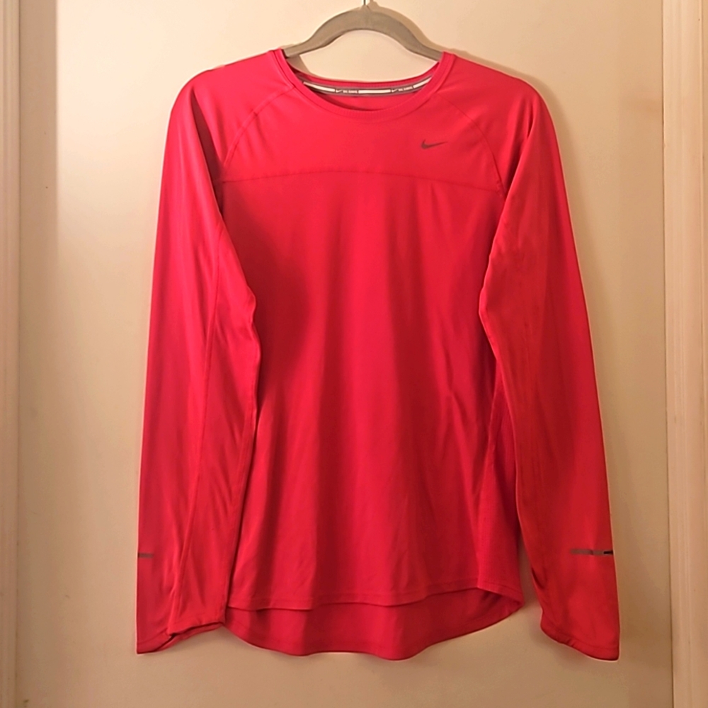 Women's Nike Miller Dri-Fit Running Top Long Sleeved Pink